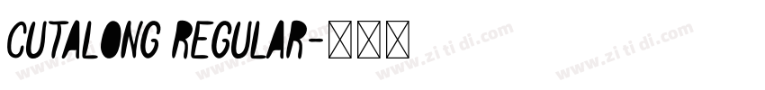CutAlong Regular字体转换